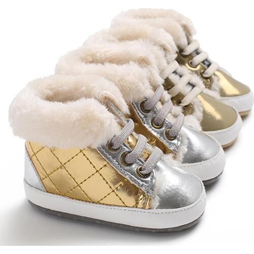 Winter 0-1 years old men and women baby plus velvet warm snow boots baby toddler shoes