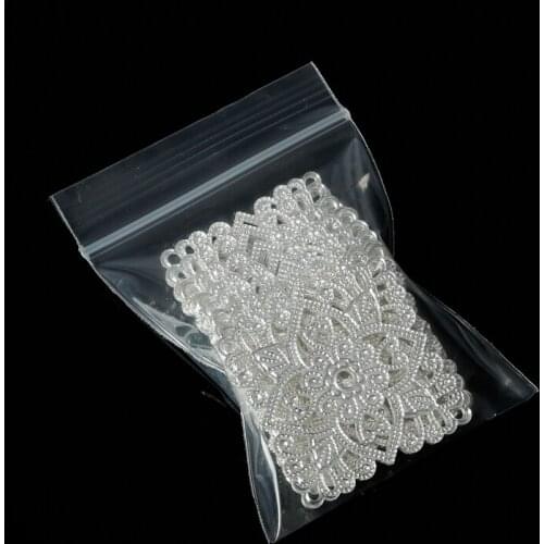100pcs 12 Wire Transparent Self Sealing Zip Zipper Lock Plastic Bags Clear Ziplock Bags For Jewelry Packaging 4X6/5X7/6X8/7X10CM
