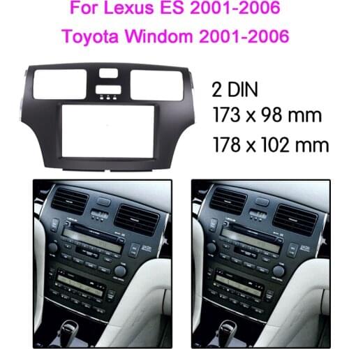 2 Din Stereo Panel Plate Car Radio Fascia Surround For TOYOTA Windom LEXUS ES 2001-2006 DVD Refitting Frame Dash Kit