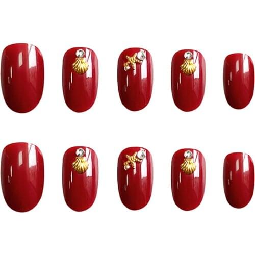 24pcs Fashion Manicure Patch False Nails Save Time Wearable Nail Patch MH88