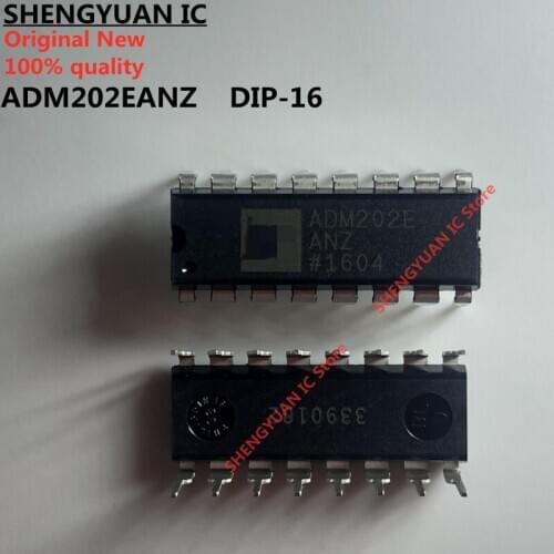 5pcs ADM202EANZ DIP-16 ADM202 EMI/EMC-Compliant, +-15 kV, ESD-Protected RS-232 Line Drivers/Receivers 100% new imported original