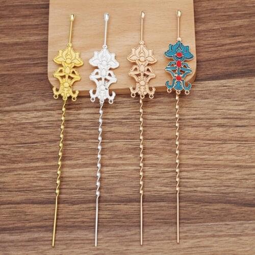 5 Pieces 165mm Metal Hair Sticks Hairpin Step Shake Hair Jewelry Diy Hair Accessories For Women