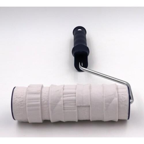 8" Concrete Texture Roller with Handle Imitation Brick Pattern Embossing Cylinder Painting Roller for Wall Decorative