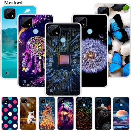 For Realme C21 Case Luxury Silicone TPU Soft Cover Phone Case for OPPO Realme RMX3201 C21 Case Shockproof TPU Bumper Funda Coque