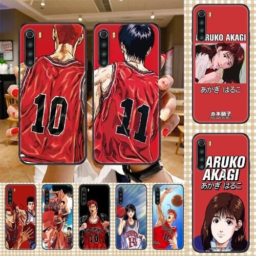 Anime SLAM DUNK Phone case For Xiaomi Redmi Note 7 7A 8 8T 9 9A 9S 10 K30 Pro Ultra black 3D prime silicone shell art funda