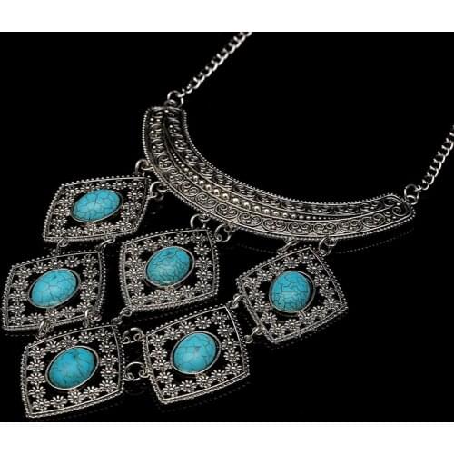 Gypsy Ethnic Hippy Bohemian Tibet Tribal Necklace Dangle Pendant COLLAR NECKLACE ANTIQUE SILVER choker NEW FASHION