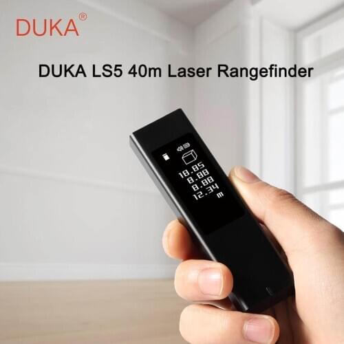 DUKA LS5 40m Laser Rangefinder High Precision Measurement OLED Touch Screen Mini Portable Digital Range Finder USB Rechargeable