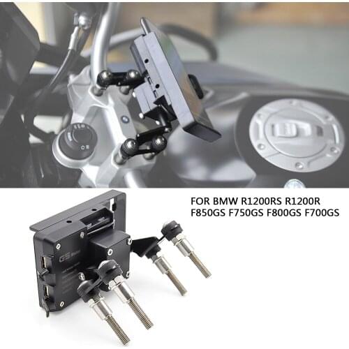 Motorcycle Handlebar Stand Holder Phone Mobile Phone GPS Plate fron Bracket For BWW R1200R R1200RS F750GS F850GS F700GS F800GS