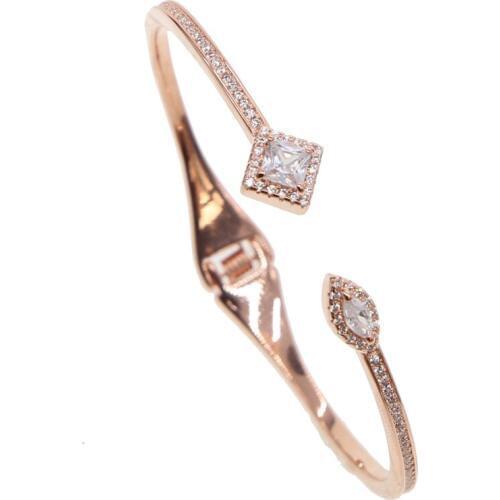Elegant Fashion Trendy Open cz Cuff Bracelet Bangles for Women Simple Plant Bracelet Femme Boho Jewelry Birthday Gift