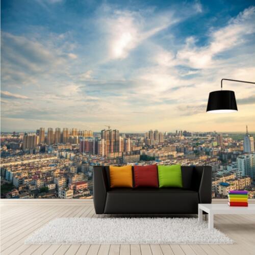 Photo wallpaper 3D stereo Modern urban architecture high rise mural TV wall living room bedroom custom wallpaper