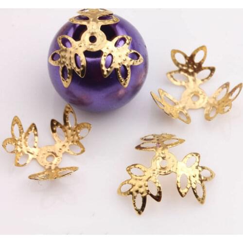 100Pcs 18mm Leaf Clover Bead Caps for Jewelry Making End Spacer Bead Cap Findings Diy Bracelet Earrings Accessories