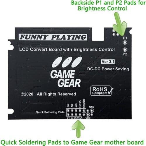 Highlight Screen GG V3.1 LCD Kit Low Power Consumption Spare Parts for Sega Game Gear