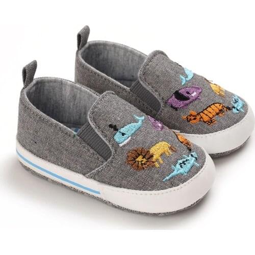 Spring autumn Baby Toddler Shoes Boy Print Sneaker Cotton Soft Slip-On Casual Shoes Infant First Walkers Canvas Ins 2021