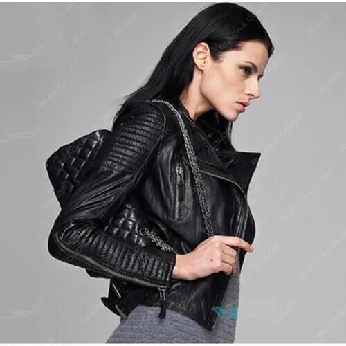 Sheepskin Jackets Women Automotive Real Leather Jackets Coats European and American Style Genuine Leather Jackets Female A599