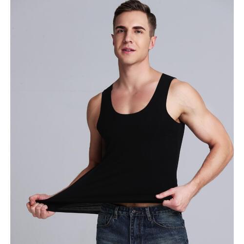 MRMT 2021 Brand New Mens Vest Solid Color Round Neck V-neck Pullover Vest for Male Slim Cotton Tops Vest