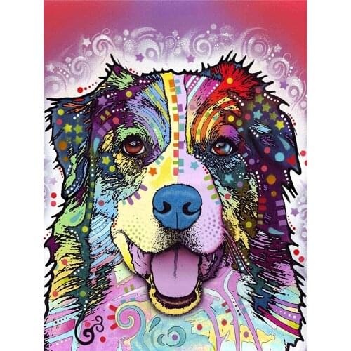 Animal Border Collie DIY Embroidery Cross Stitch 11CT Kits Craft Needlework Set Printed Canvas Cotton Thread Dropshipping