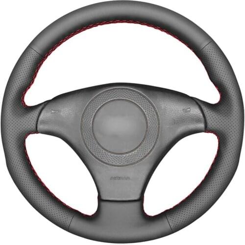 Black Artificial Leather Handsewing No-slip Car Steering Wheel Cover for Audi TT (8N) 1998-2001 A8 S8 (D2) 1998-2002 S4 (B5)
