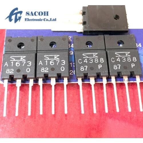 Free shipping 10Pairs 2SA1673 A1673 + 2SC4388 C4388 or 2SA1672 + 2SC4387 TO-3PF NPN + PNP Transistor for Audio Amplifier