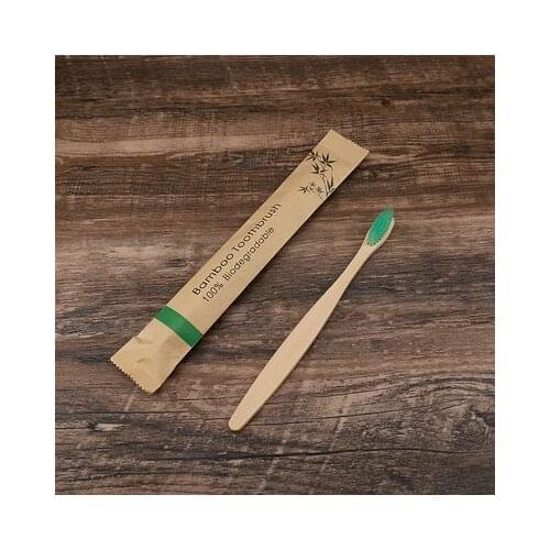 New Design Mixed Color Bamboo Toothbrush Eco Friendly Wooden Tooth Brush Soft Bristle Tip Charcoal Adults Oral Care Toothbrush