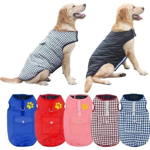 Chihuahua Pug Dog Clothes Plaid Winter Pet Dog Clothing Coat Warm For Small Medium Large Dogs Cats Yorkshire Puppy Coat XS-3XL