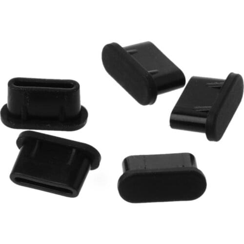 5PCS Type-C Dust Plug USB Charging Port Protector Silicone Cover for samsung Smart Phone Accessories