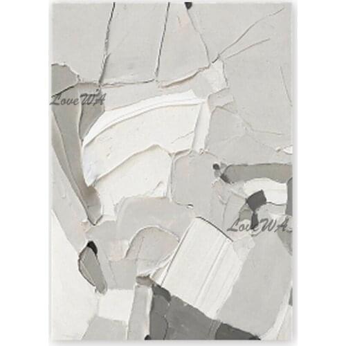 Modern Bedroom Decor Abstract Simple Light Color Design Oil Painting Unframed Hot Selling Wall Decoration Canvas Art Pieces