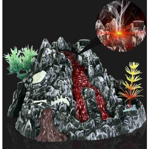 Spray Volcano Model Experiment Action Toy with Light Simulation Scene Figure Kids Toys for Boys Educational Toys for Children