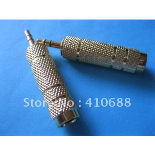 3.5mm Stereo Plug to 6.35mm Stereo Jack Glod 40 pcs per lot