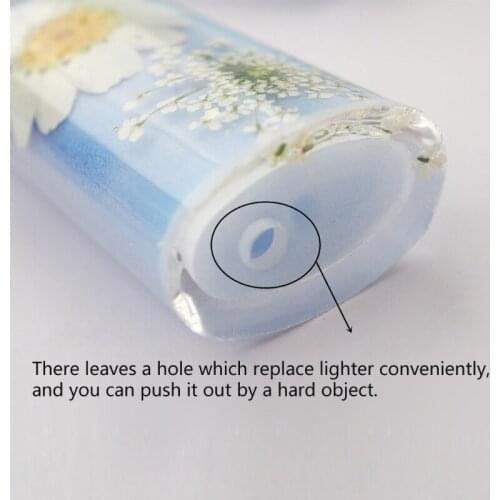 U90E 2Pcs Universal Cigarette Lighter Cover Silicone Resin Mold Cigar Lighter Protective Punch Epoxy Resin Mold Art Crafts