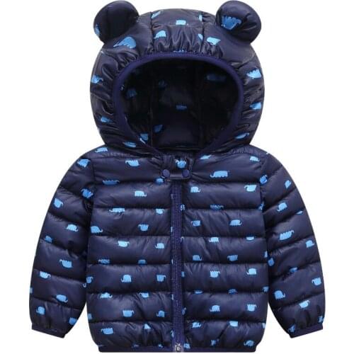 Spring Cute Baby Girls Jacket Kids Boys Light Down Coats With Ear Hoodie Girl Clothes Infant Childrens Clothing For Boys Coat