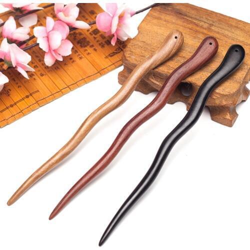Vintage snake Chinese style series Hair stick Premium sandalwood hairpin Hair accessories wedding jewelry gifts for women 2019