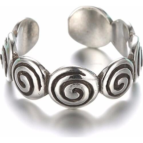 CHENGXUN 2020 Vintage Round Cut Ring Circle Linked Knots Eternity Wedding Bands Rings Fashion Jewelry Anillos Hombre