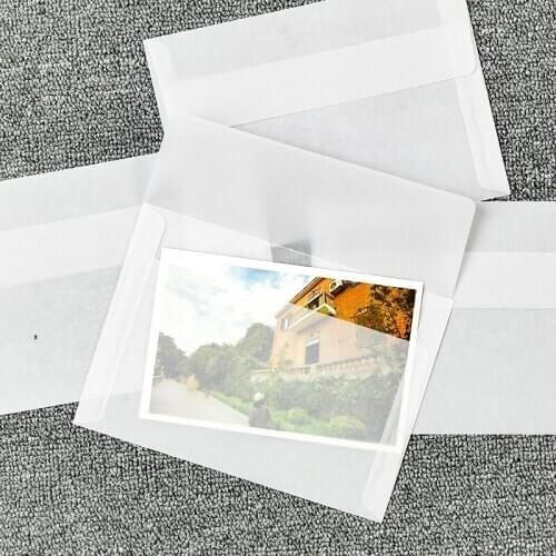 10pcs/lot Butter Paper Envelopes for Postcard Letters Packing Retro Translucence Paper Envelopes Visit Name Card Case Bag