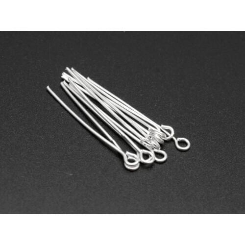 100-200pcs/bag 20-50mm Eye Head Pins Findings Dia 0.7mm Gold/Silver/Rhodium/bronze Eye Pins For Jewelry Making Accessories