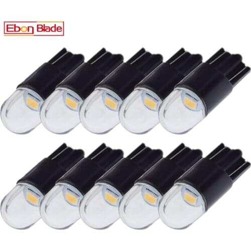 10 x 4300K Warm White Car Lights T10 W5W Led Wedge 2835 1SMD Auto Dome Reading Parking Lamp Sidemarker Sidelight Globe Bulb 12V