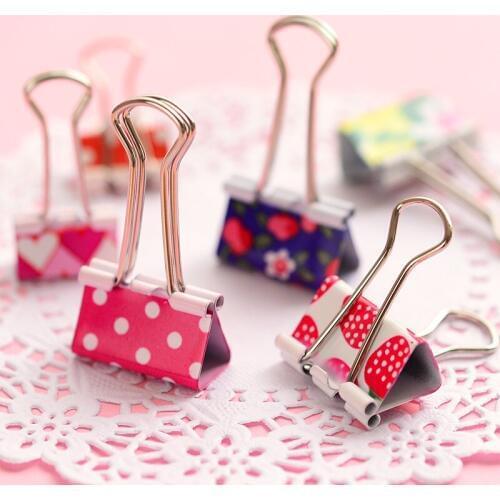 24 pcs/lot Mini Cute Kawaii Metal Photo Holder Paper Clips Office Accessories Clip Binder Paperclip Clamps
