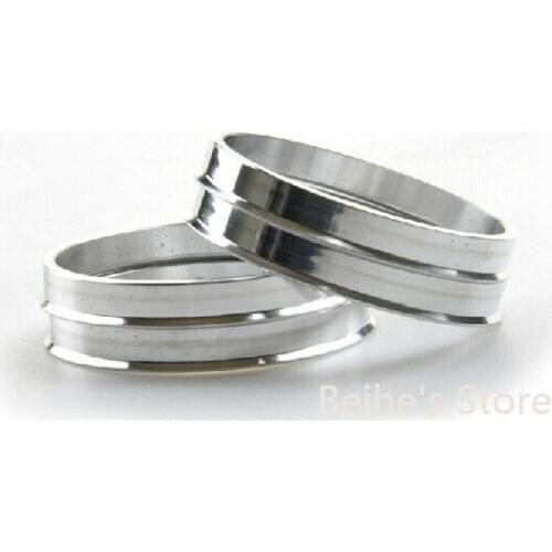 4pcs Silver Aluminum Alloy Wheel Spacer Hub Centric Rings 73.1OD to 65.1ID