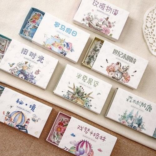 40pcs/pack New Vintage Natural Life Washi Paper Sticker Decoration Stickers DIY Diary Scrapbooking Diy Diary Album Vintage Stick