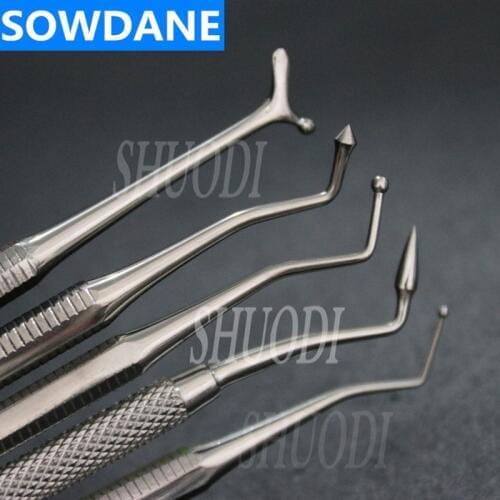 5 Pcs Set Composite Dental Composite Filling Tool spatula Amalgam Plastic Double Ends