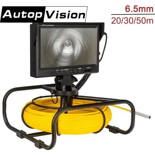 6.5mm 20m/30m/50m Cable Industrial Pipe Inspection Camera 9603 Endoscope System Pipeline Fiberglass Detection DVR/WIFI Optional