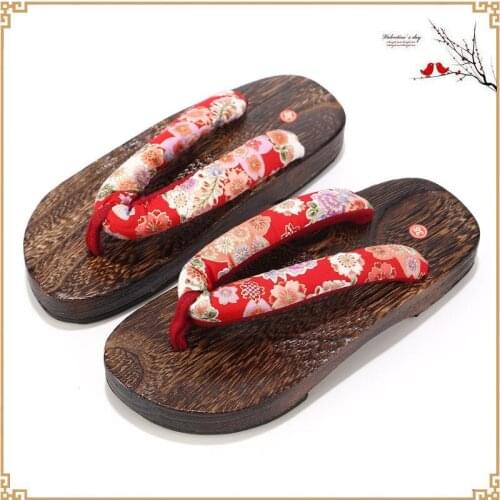 Anime Cosplay Shoes Men Halloween Costume Women Traditional Samurai Japanese Geta Clogs Wooden Flip Flops Kamado Nezuko Tanjirou