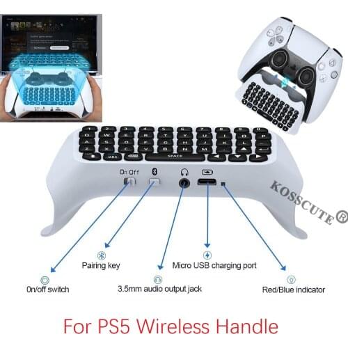 USB Wireless Gamepad Keyboard Bluetooth 3.0 For SONY PS5 Controller Chat Pad Dualsence Built in Speaker Gamepad Keyboard