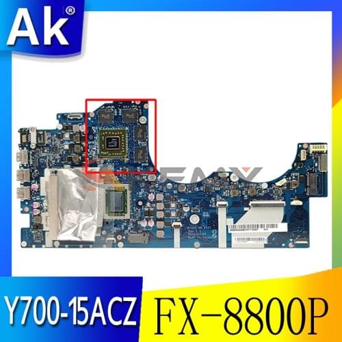 BY510 NM-A521 motherboard for Lenovo Y700-15ACZ notebook motherboard CPU FX-8800P R9 M385 DDR3 100% test work