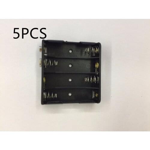 5pcs 4 Pack AA Battery Case Box 4*AA Battery Holder With 9V male and female buckle