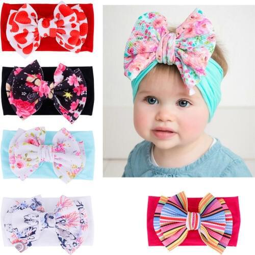 Kids Girls Haarbandjes Baby Bows Headbands Babe Turban Children Bowknot Rabbit Ear Hairband Hair Accessories Drop Ship