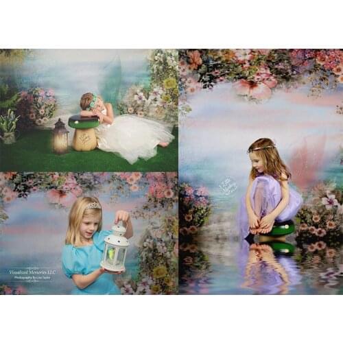 Newborn Vintage Flowers Bokeh Smog Backdrop for Photography Decoration Child Portrait Wedding Background for Studio Photocall