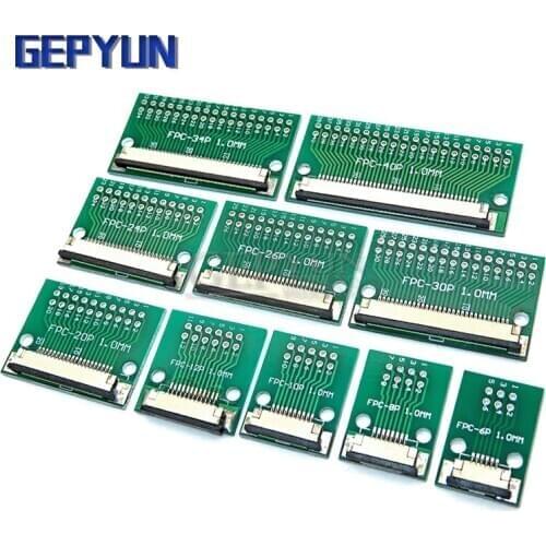 FPC FFC 1MM Pitch For cable transfer Conversion board DIY PCB board 6P/8P/10P/20P/30P/40P/60P Gepyun