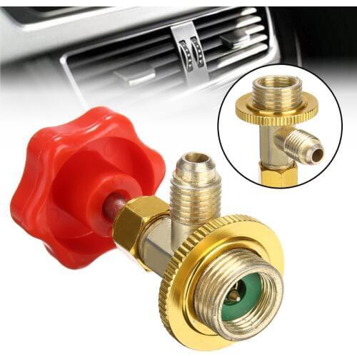 For Car Air Conditioning Refrigerant Open 1PC SAE Auto AC Can Tap Valve Bottle Opener R134a M14 / 1/4" Leak-proof Switch Mayitr