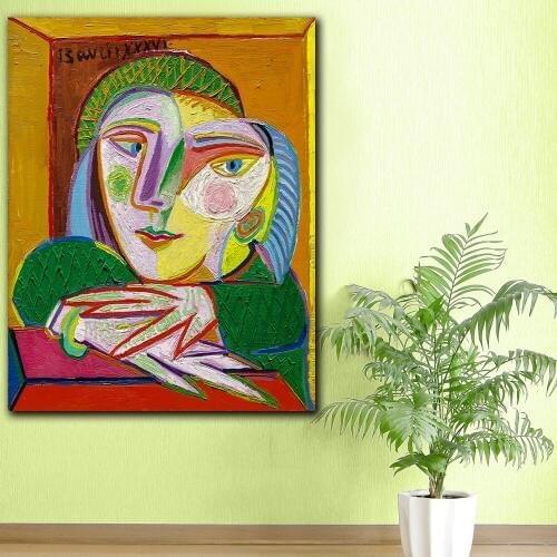 Fashion Wall Art Picasso-Marie-Therese Wall Pictures For Living Room Home Decor Printed paintings Unframed Free Shipping