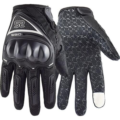 SUOMY Motorcycle Gloves Touch Screen Summer Sports Luvas Motorcycle Protective MTB Guantes Resistant Gloves For Men Women Black